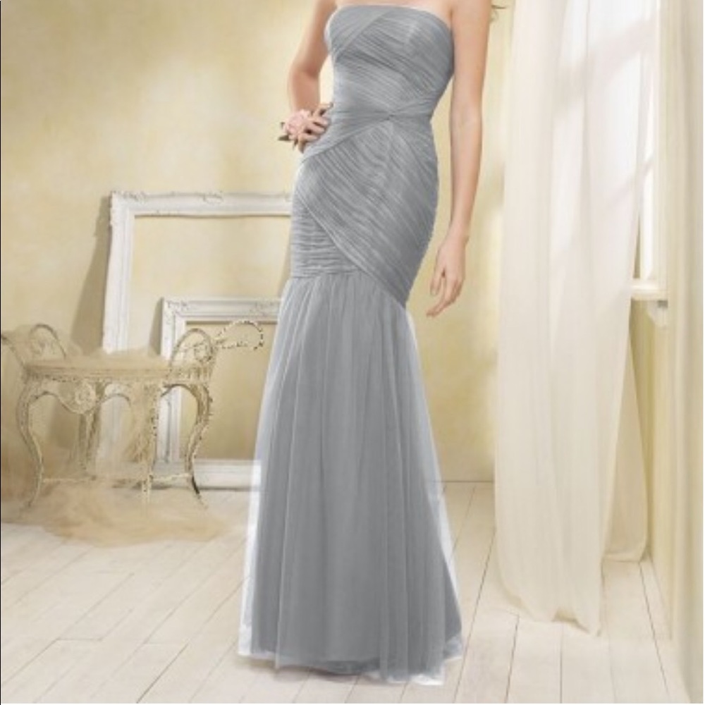 New net formal dress . Morning Fog is the color.